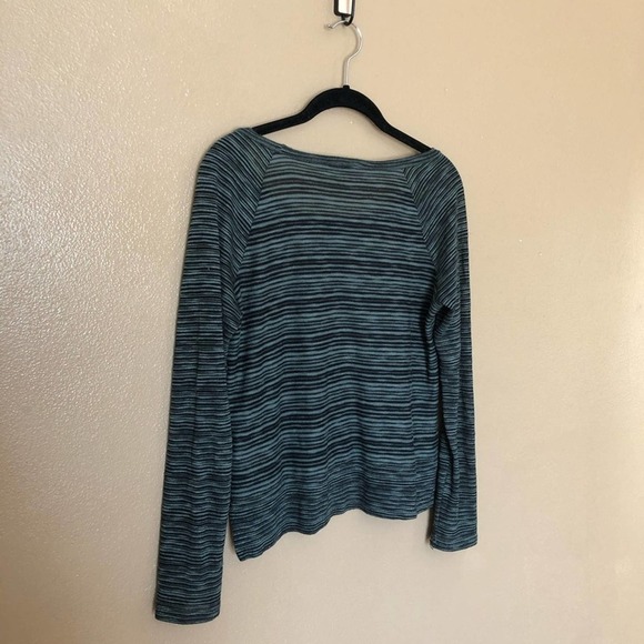 Splendid Lightweight Knit Green / Black Striped Top Size S - Picture 6 of 6